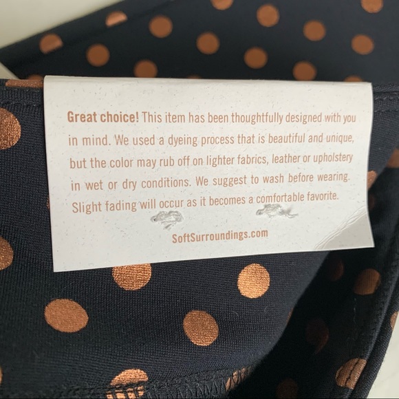 Soft Surroundings XS 2 4 Polka Dot Knit Pants New - Picture 6 of 11